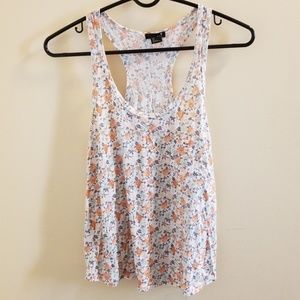 Vintage style floral print tank